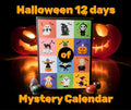 Halloween Advent Calendar box front with 12 spooky doors