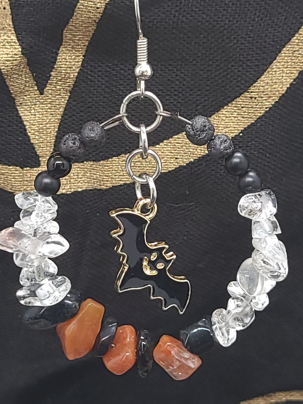 Spooky Crystal Hoop Earrings