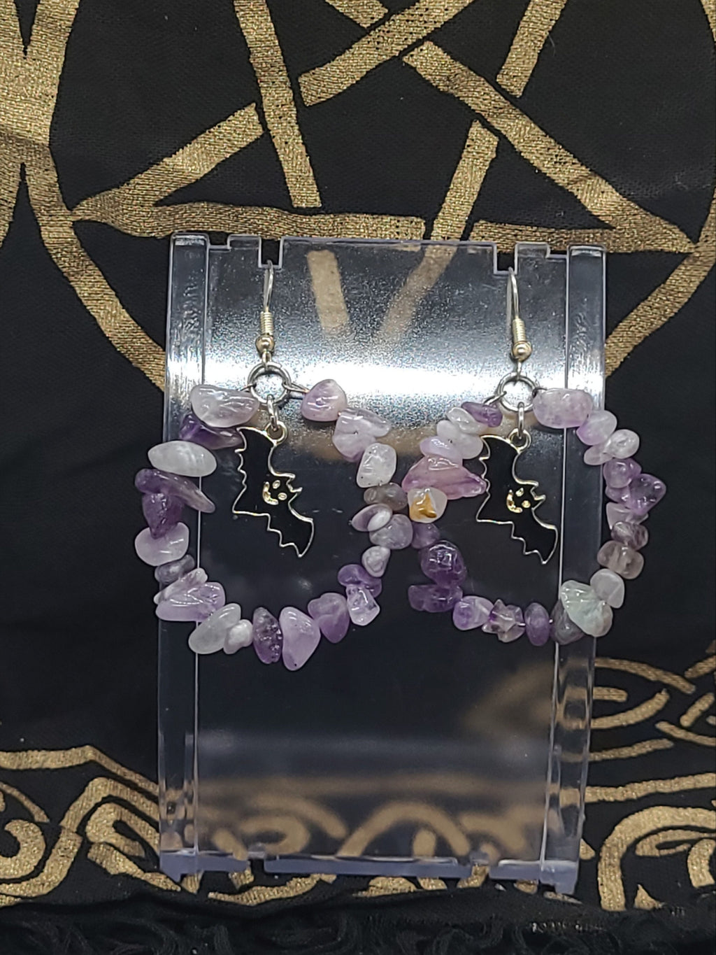 Spooky Crystal Hoop Earrings