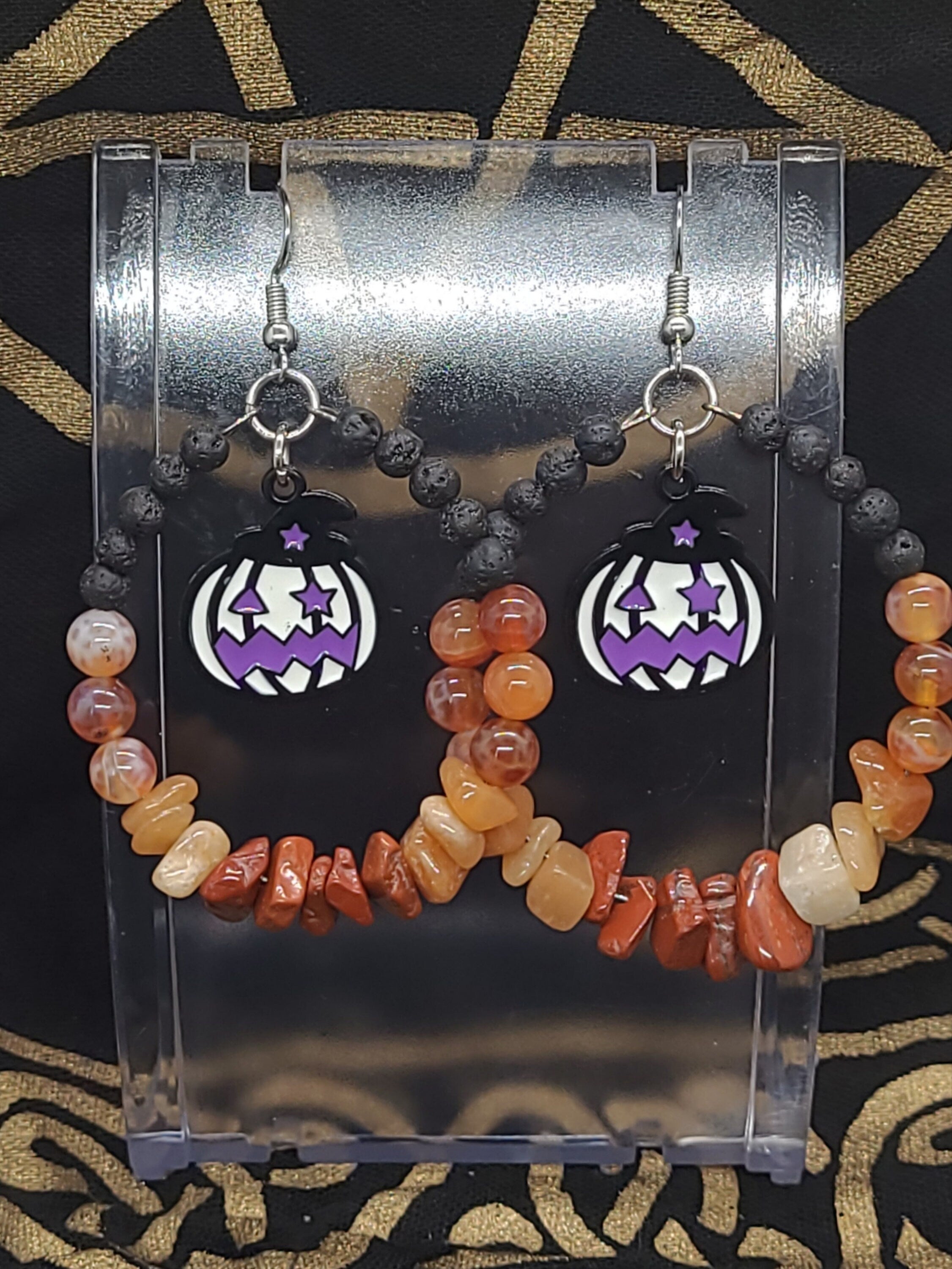Spooky Crystal Hoop Earrings