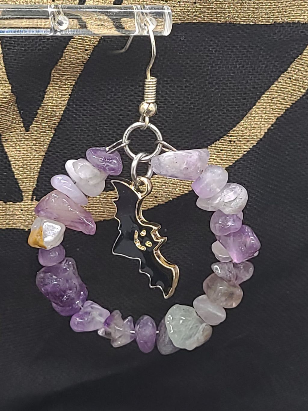 Spooky Crystal Hoop Earrings