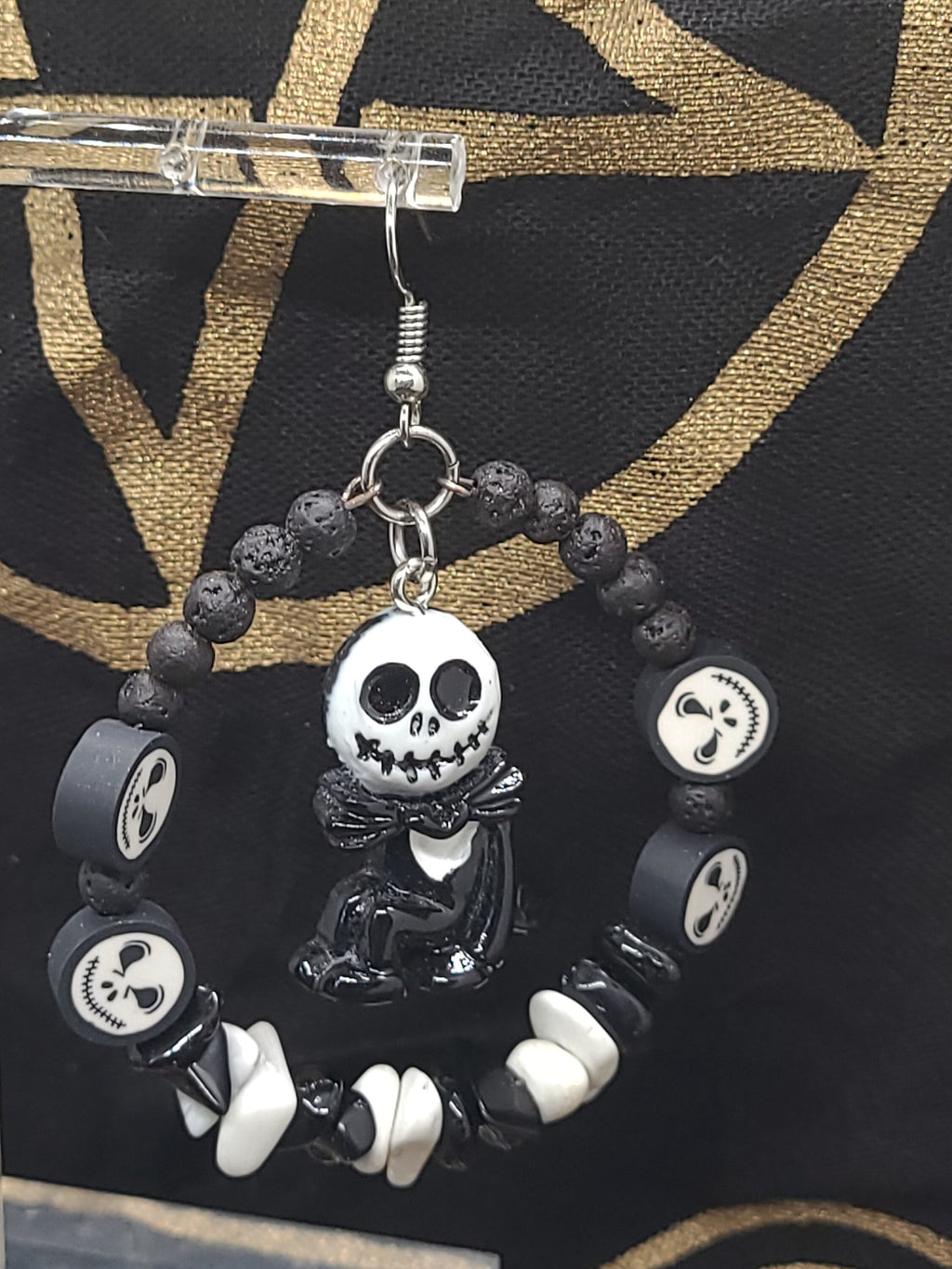 Spooky Crystal Hoop Earrings