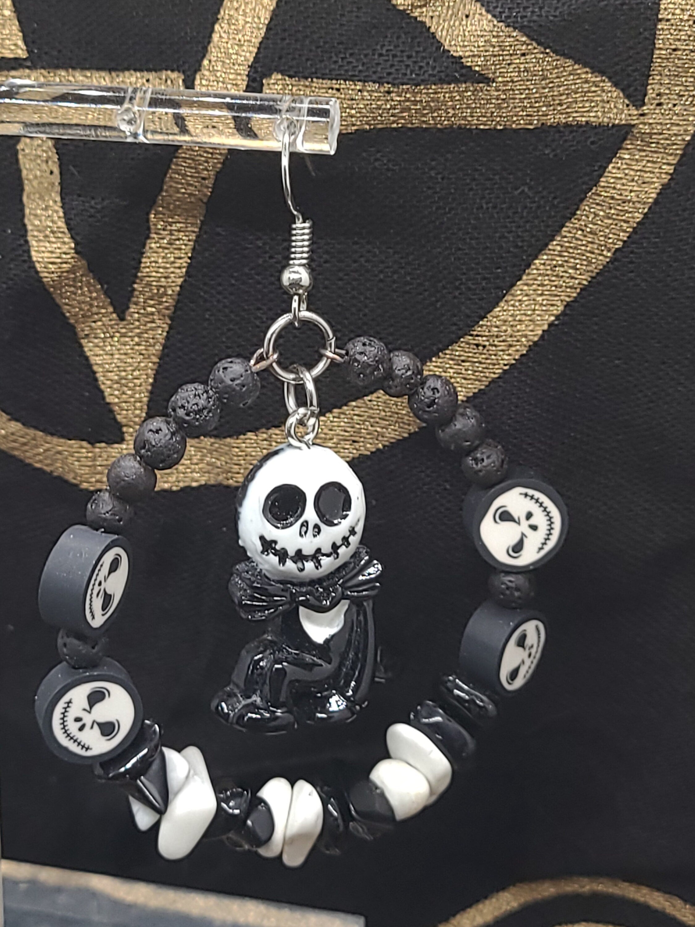 Spooky Crystal Hoop Earrings
