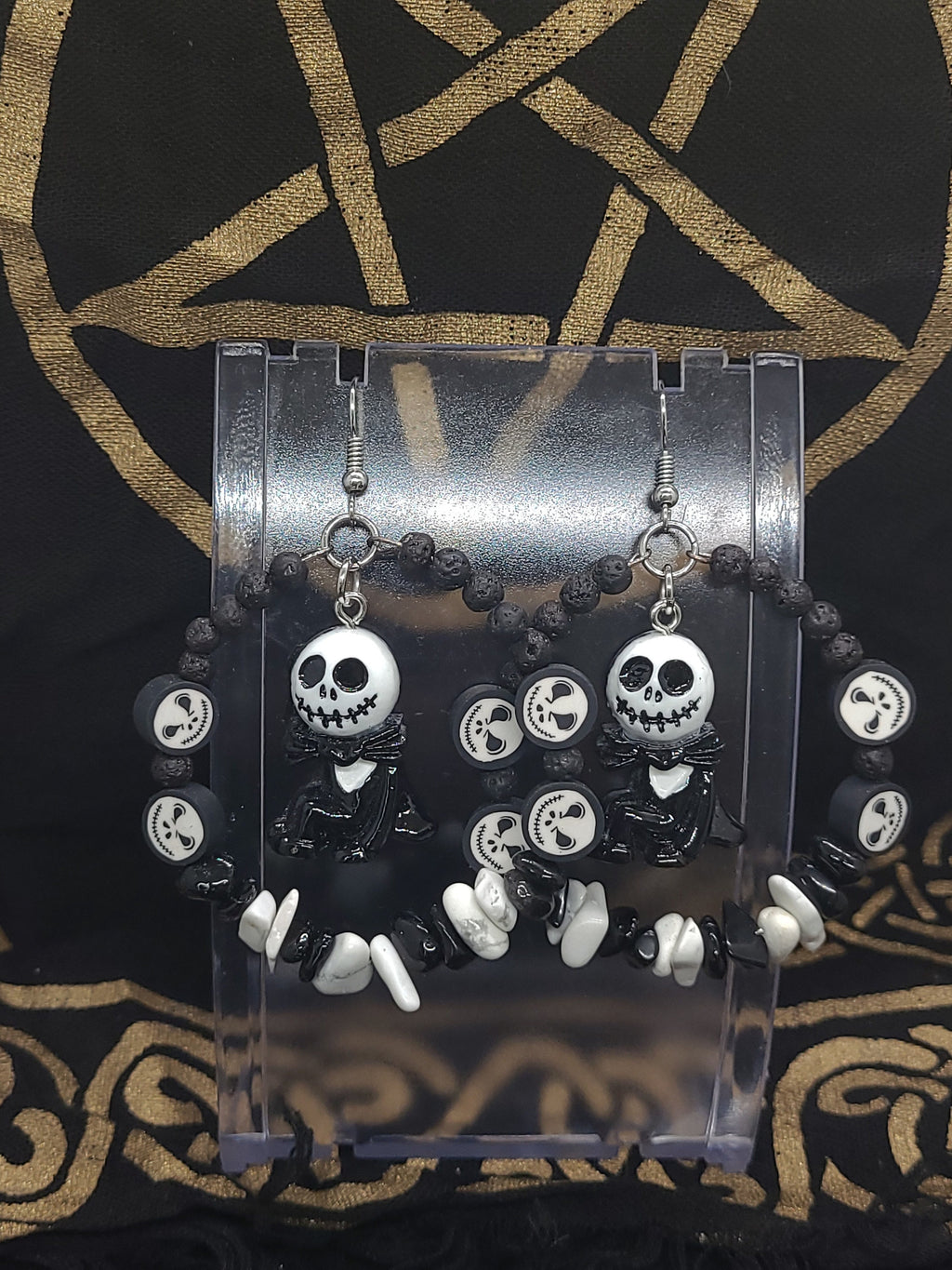 Spooky Crystal Hoop Earrings