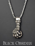 Rustic Skull Stone Necklace