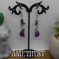 Boucles d'oreilles pendantes Lune en Cristal Croissant : Argent Sterling, Design Bohème