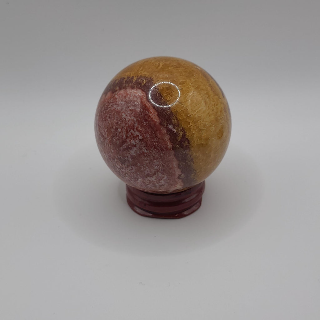 Polished Mookaite Jasper Sphere  Earthy Tones, Grounding Crystal, Home Decor Gift
