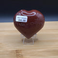 Red Jasper Heart: Polished Root Chakra Crystal for Strength & Stability