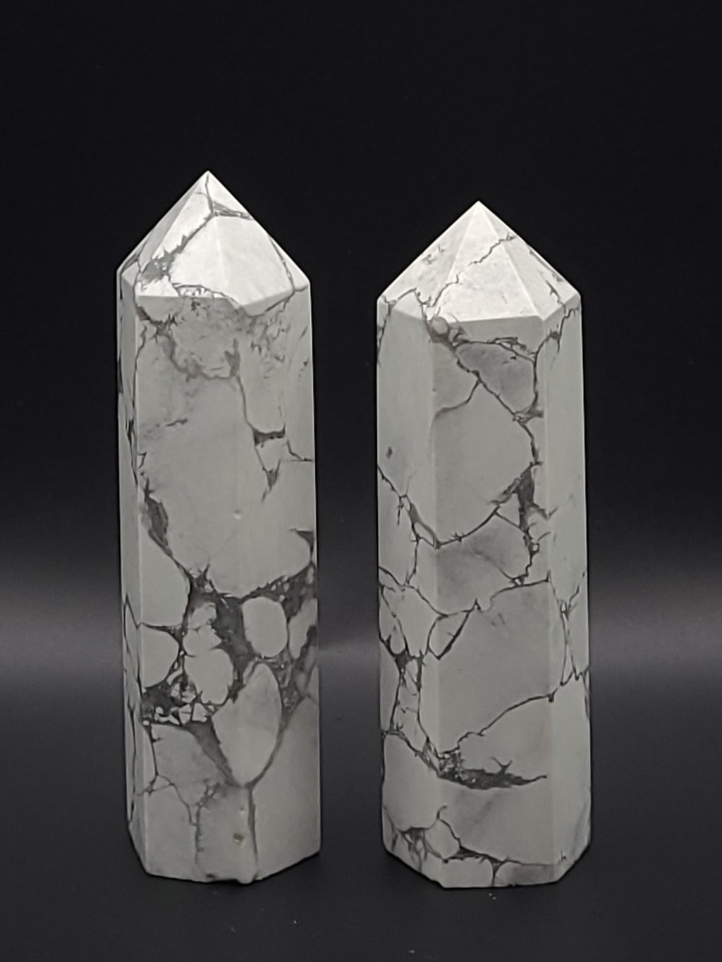 Howlite Towers - Natural Crystal Points - Assorted Sizes and Weights