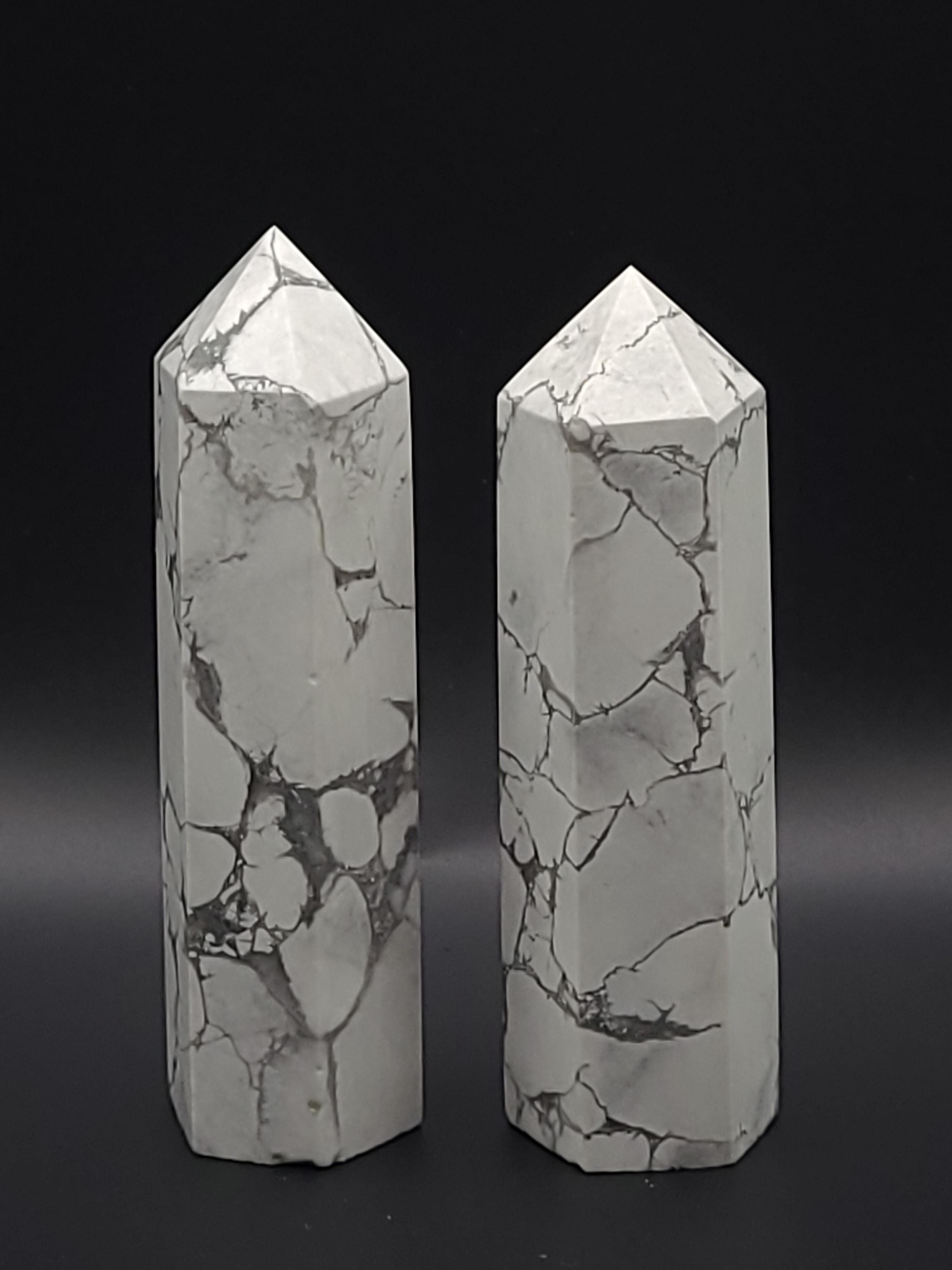 Howlite Towers - Natural Crystal Points - Assorted Sizes and Weights