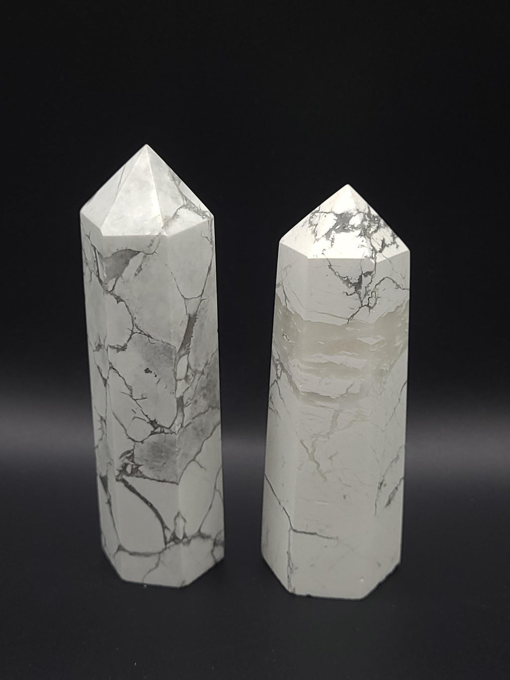 Howlite Towers - Natural Crystal Points - Assorted Sizes and Weights