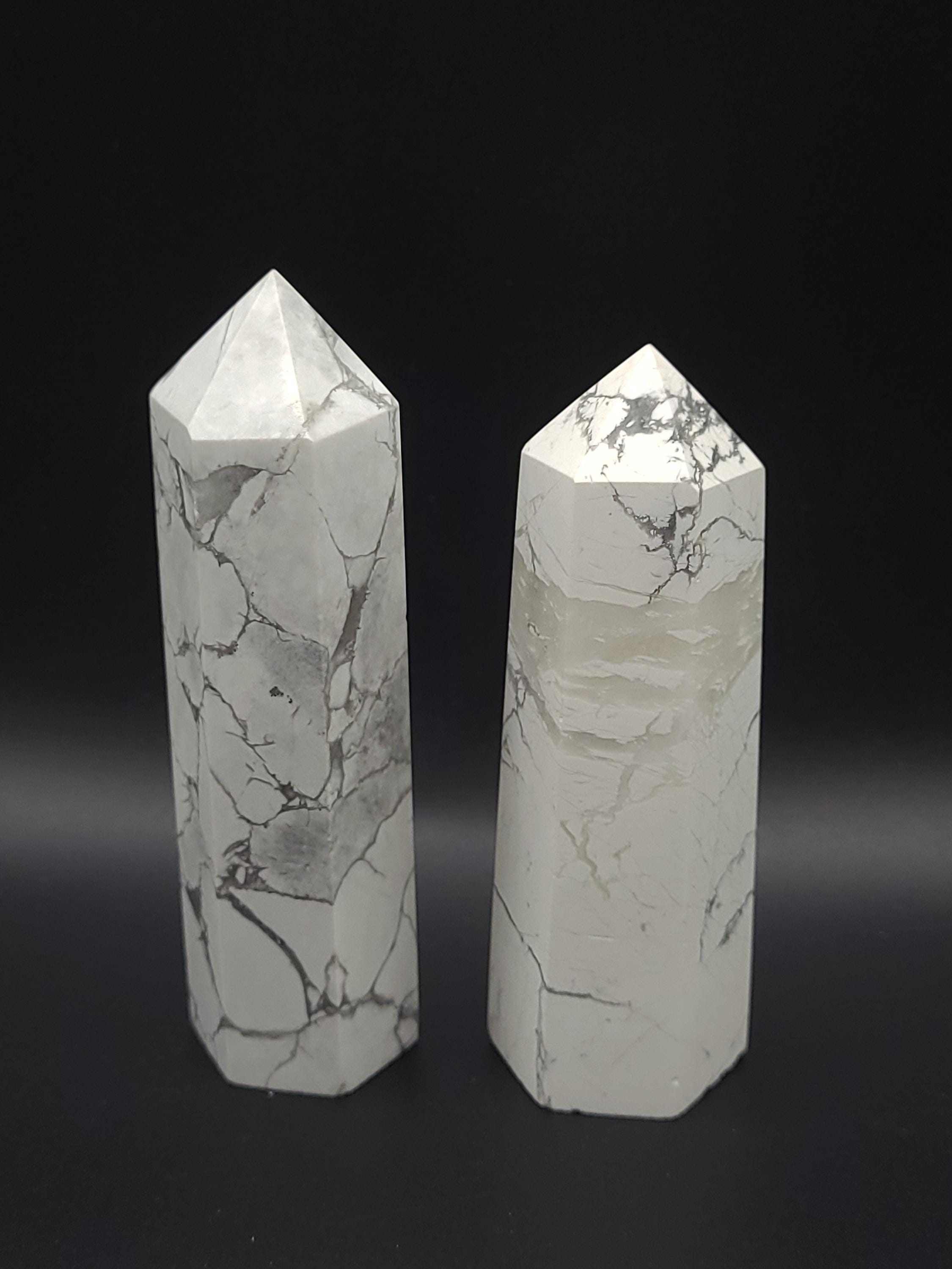 Howlite Towers - Natural Crystal Points - Assorted Sizes and Weights