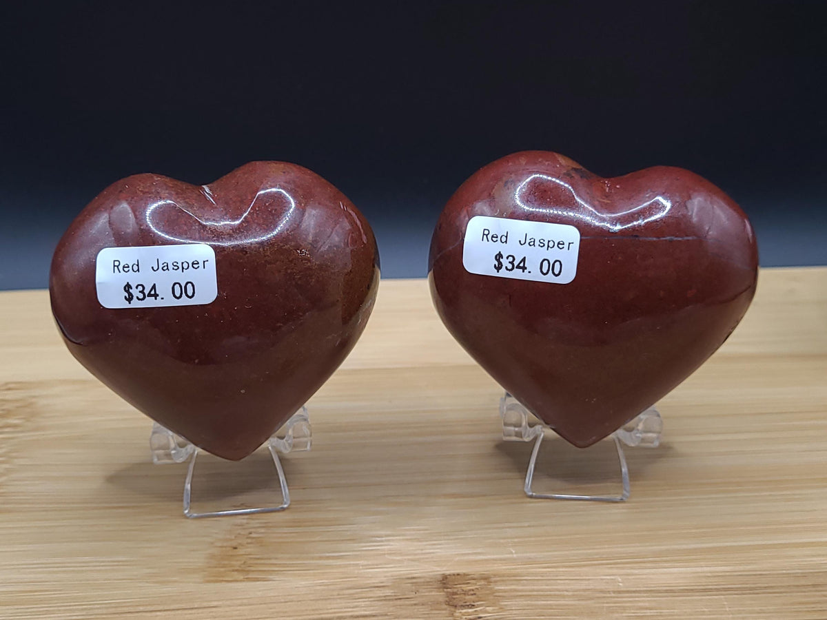 Red Jasper Heart — detail view