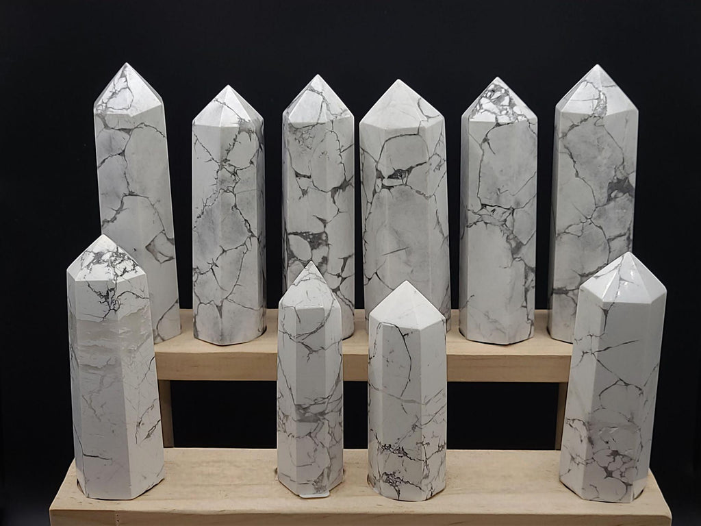 Howlite Towers - Natural Crystal Points - Assorted Sizes and Weights