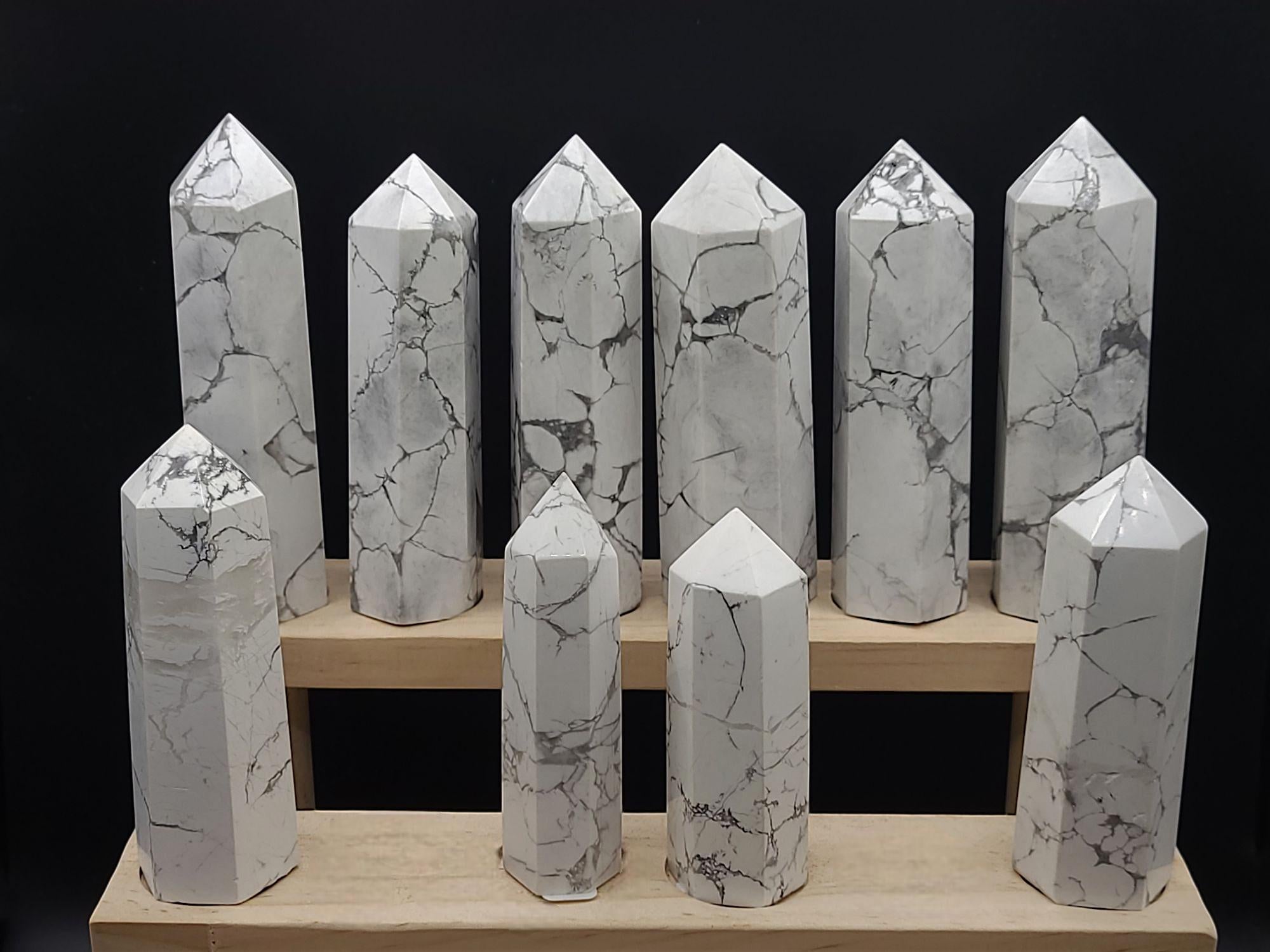 Howlite Towers - Natural Crystal Points - Assorted Sizes and Weights