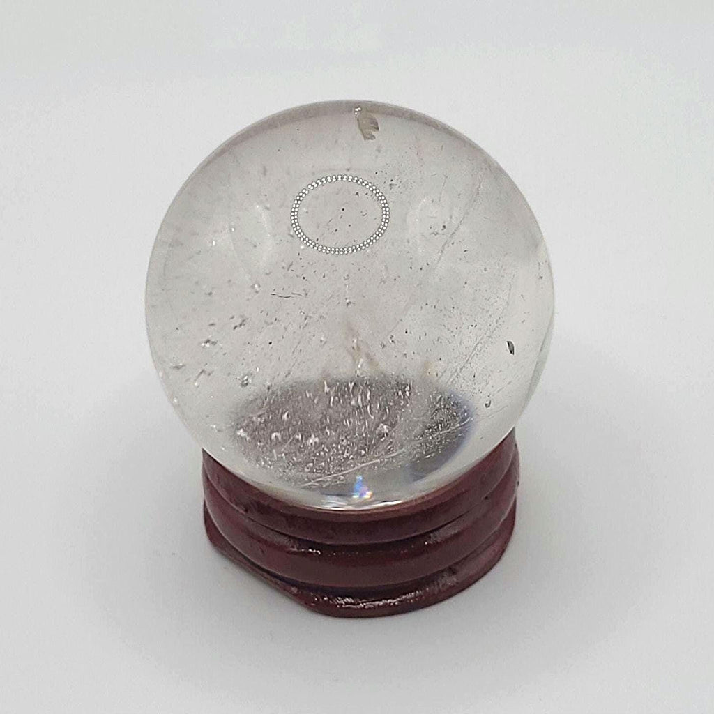 Rainbow Flash Clear Quartz Sphere: Polished Crystal Ball, Energy Amplifier