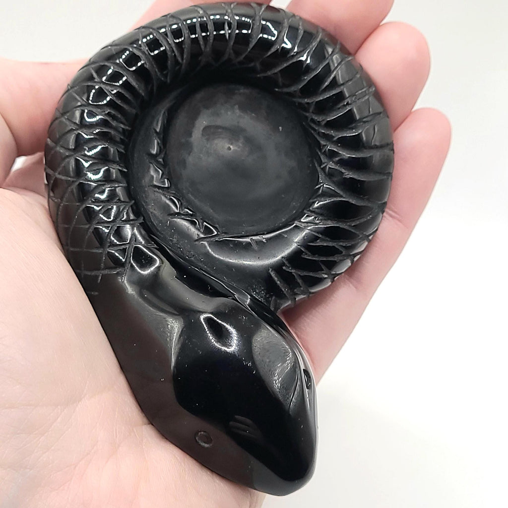 Black Obsidian Snake Trinket Dish