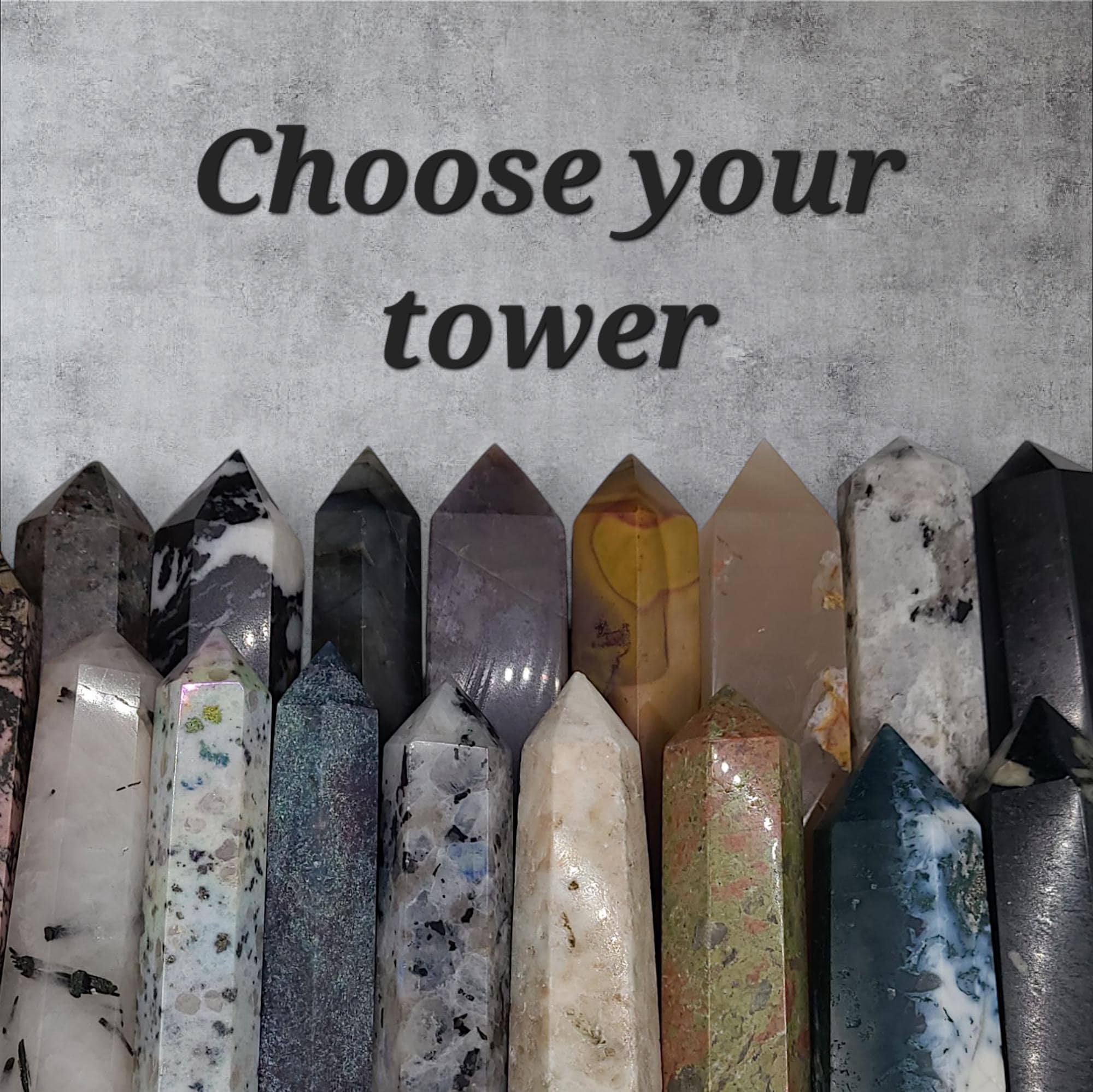 Choose your tower! Dazzling Crystal Towers for Crystal Grids and Gifts, home decor, altar