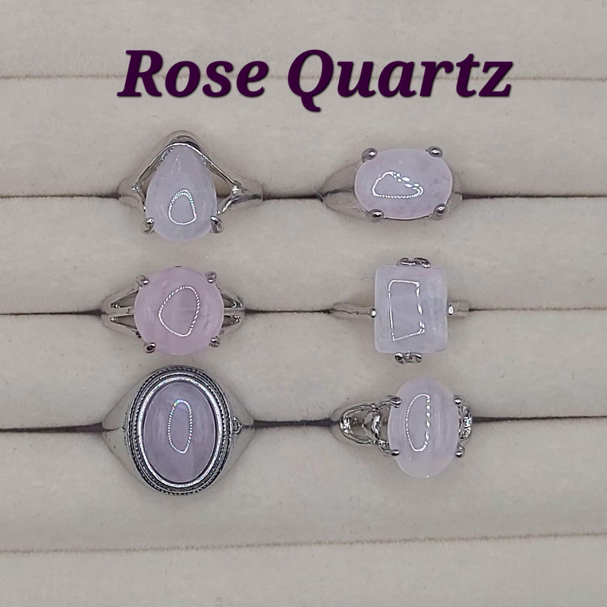 Size 7 Crystal Gemstone Ring - Silver Band, Everyday wear