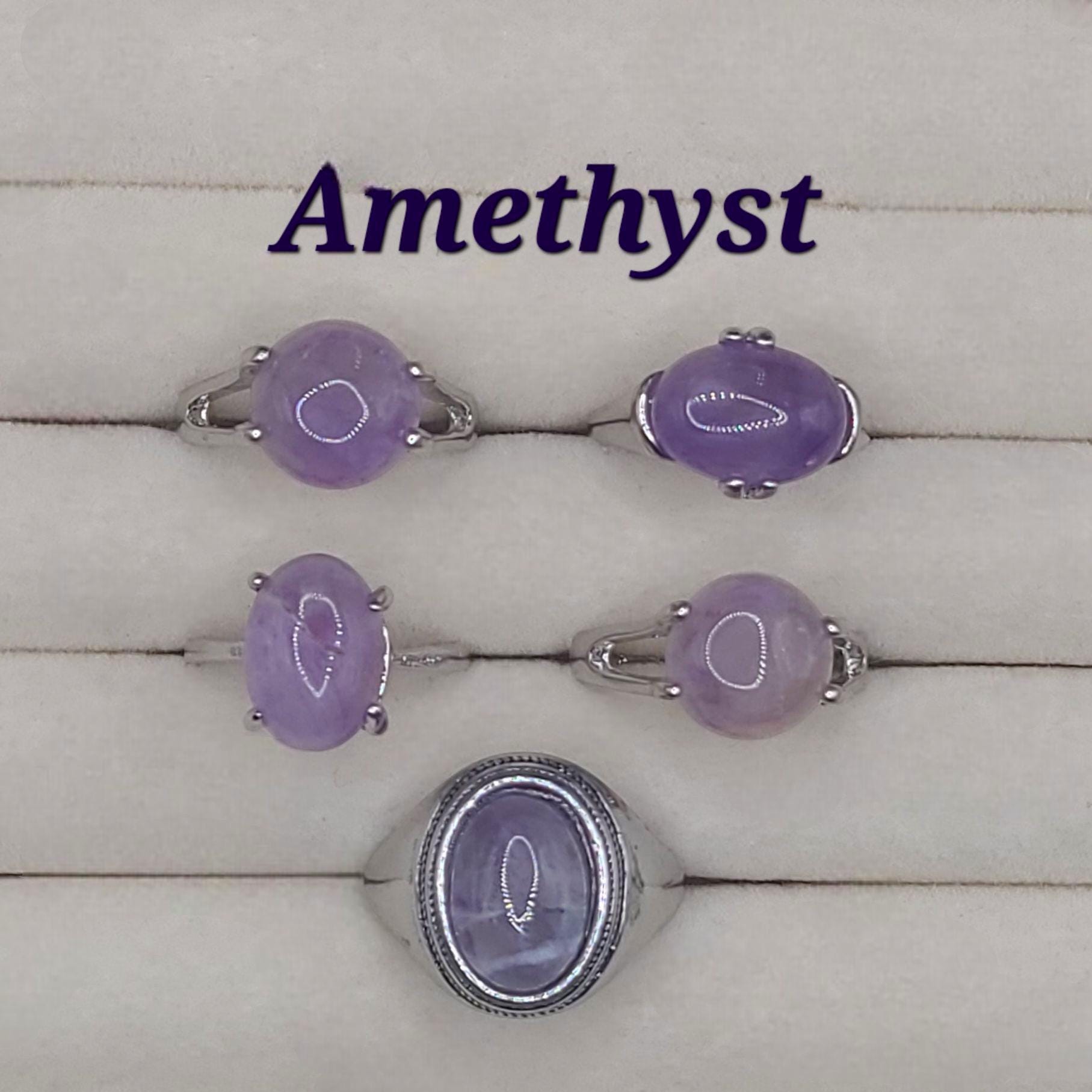 Size 9 Crystal Ring: Silver Band, Aventurine, Tiger's Eye, Opalite