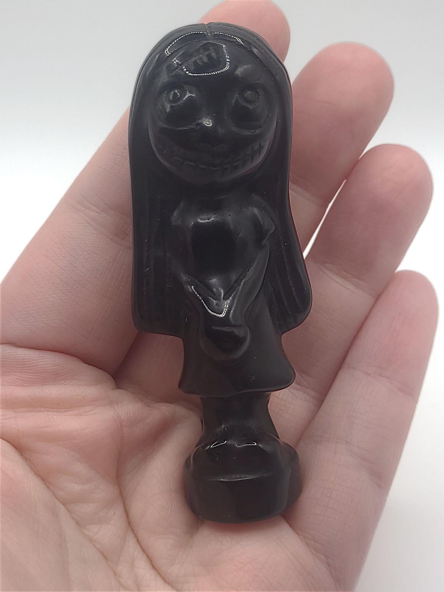 Black Obsidian Sally  Nightmare Before Christmas Crystal Carving