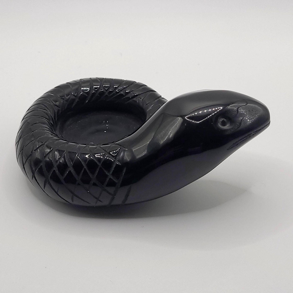 Black Obsidian Snake Trinket Dish
