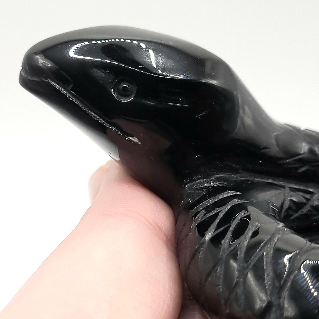 Black Obsidian Snake Trinket Dish