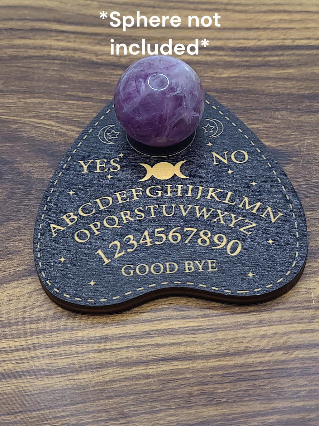 Planchette Wooden Sphere Stand | Crystal Ball Holder | Witchy Altar Decor | Occult Display Base