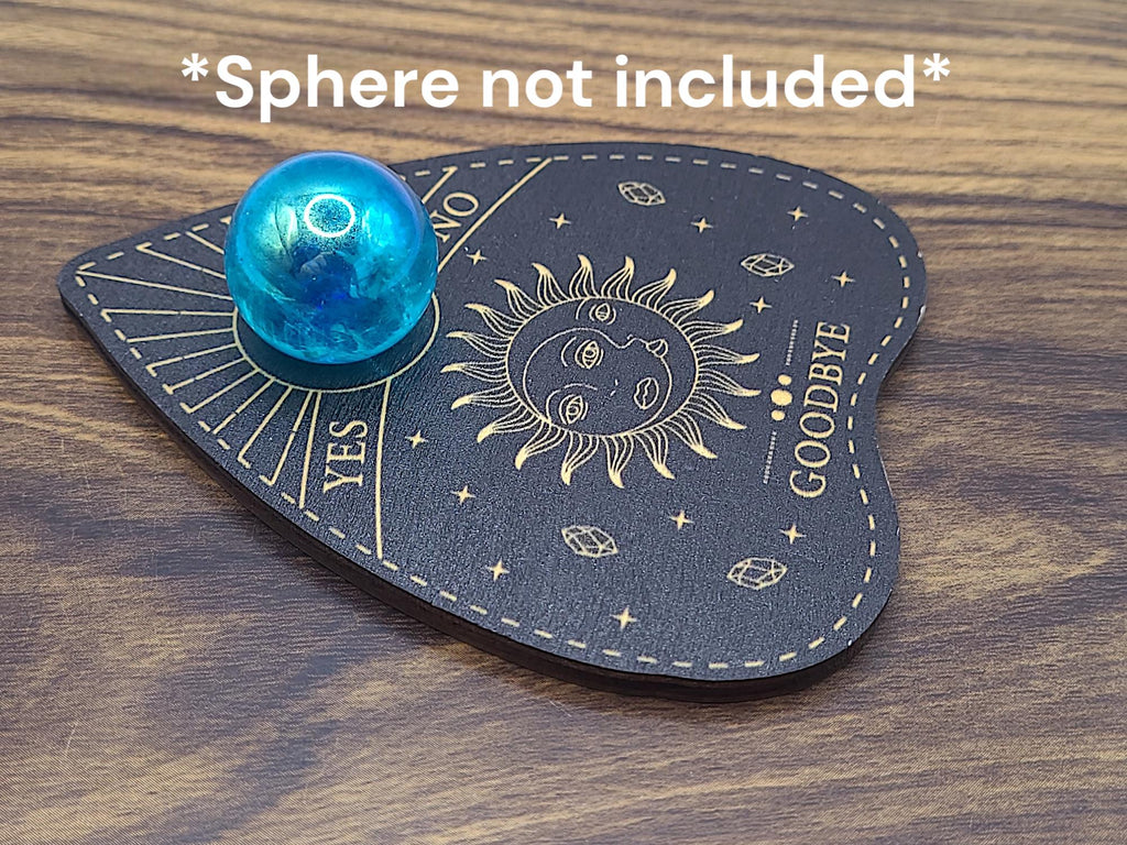 Planchette Wooden Sphere Stand | Crystal Ball Holder | Witchy Altar Decor | Occult Display Base
