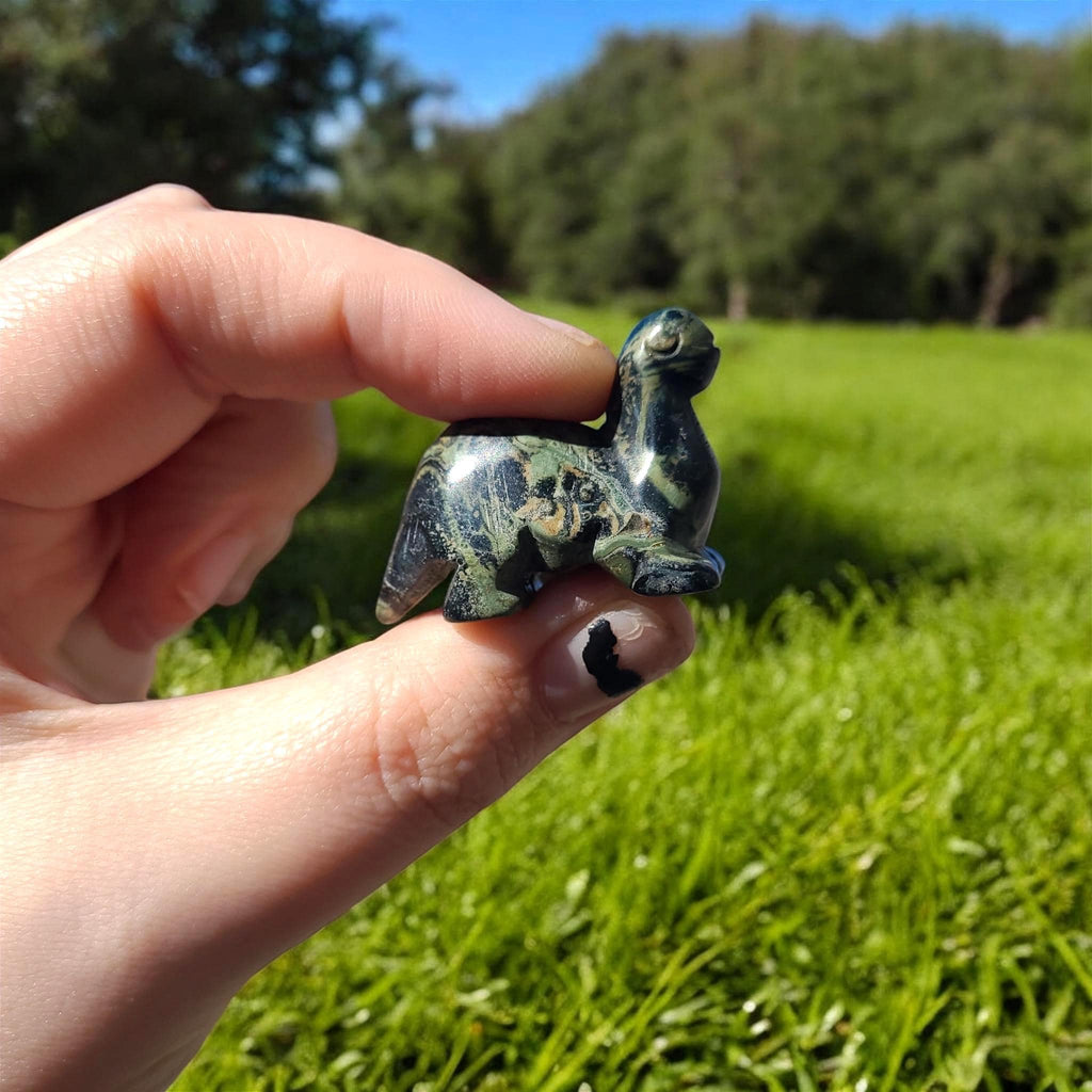 Mini Crystal Brontosaurus Carvings
