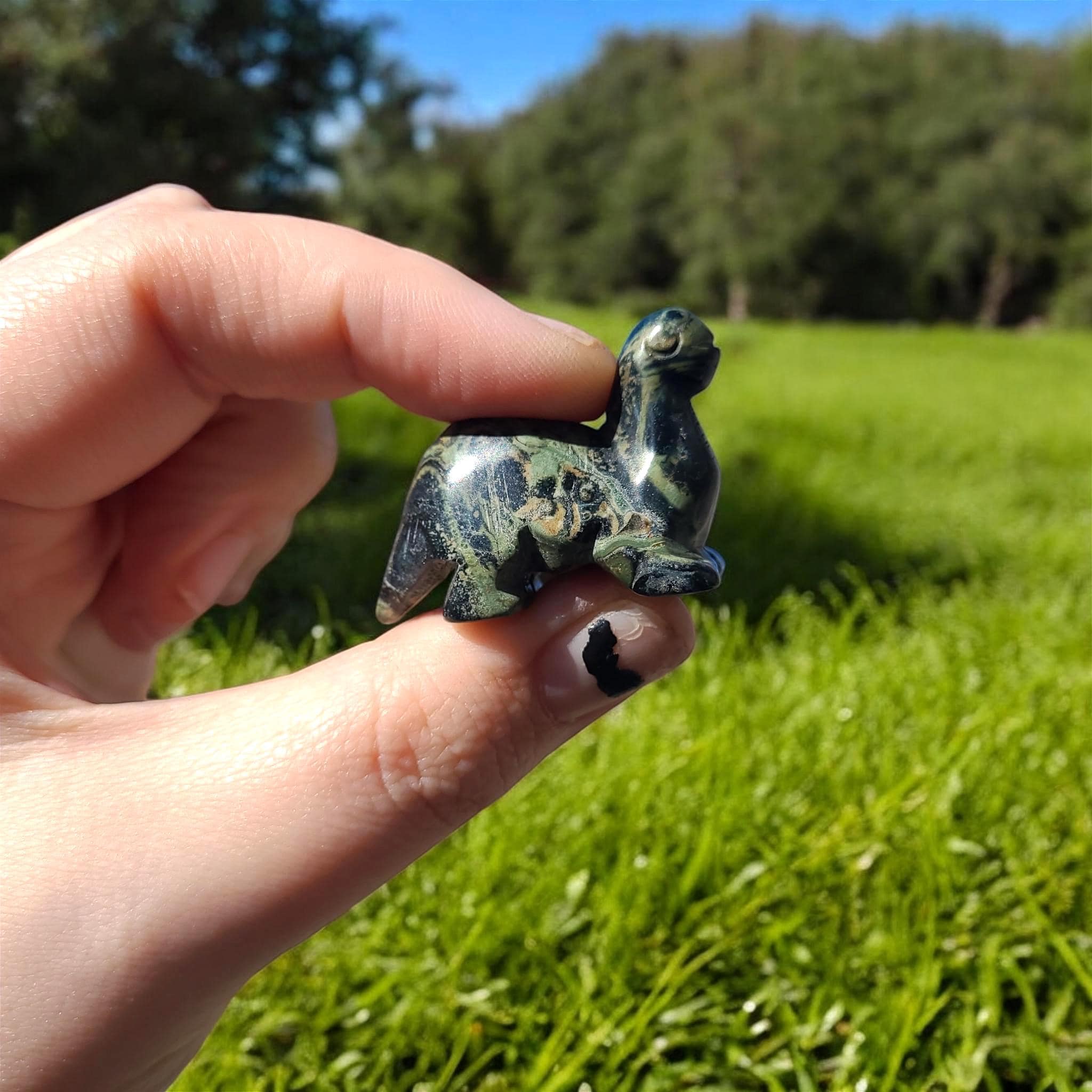 Mini Crystal Brontosaurus Carvings