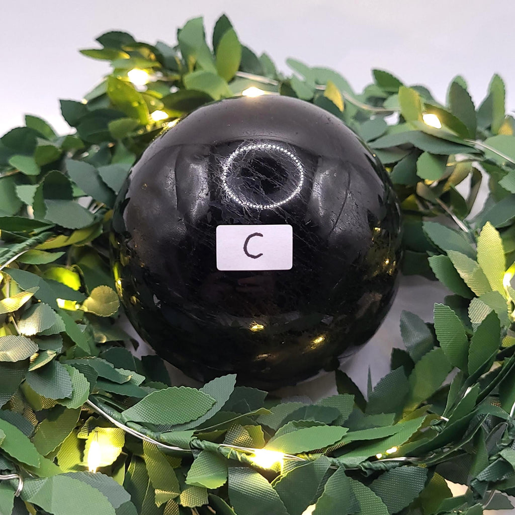 Black Tourmaline Sphere • 72.3mm (stand incl.)