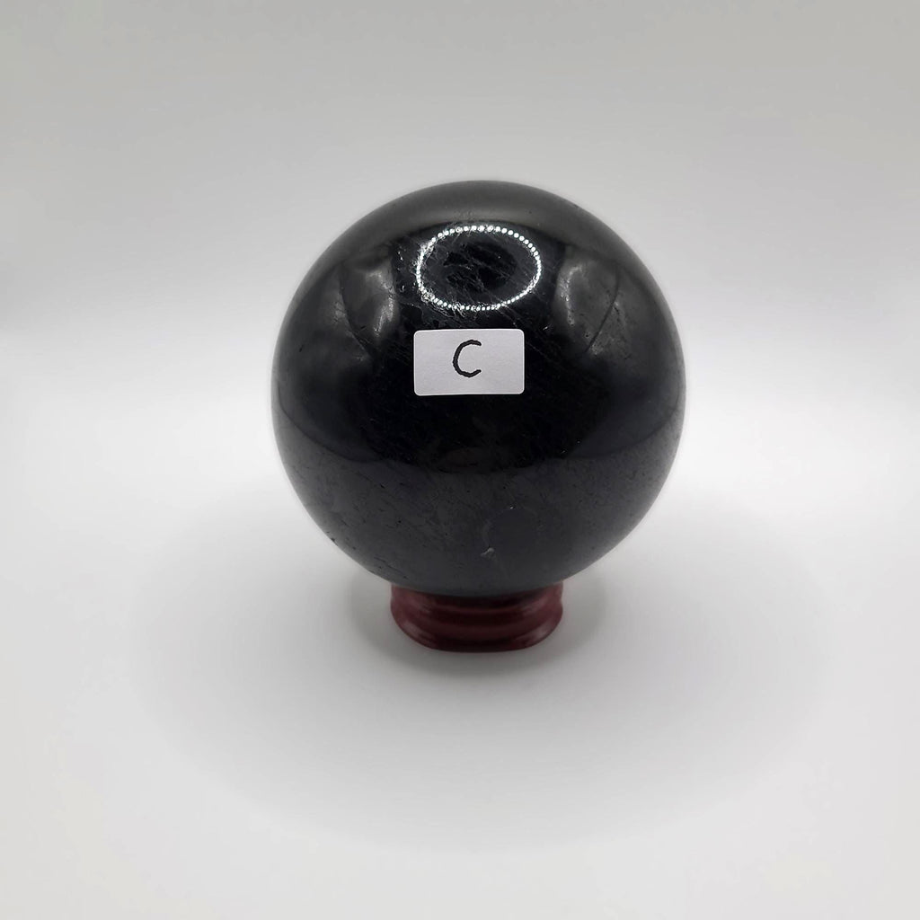 Black Tourmaline Sphere • 72.3mm (stand incl.)