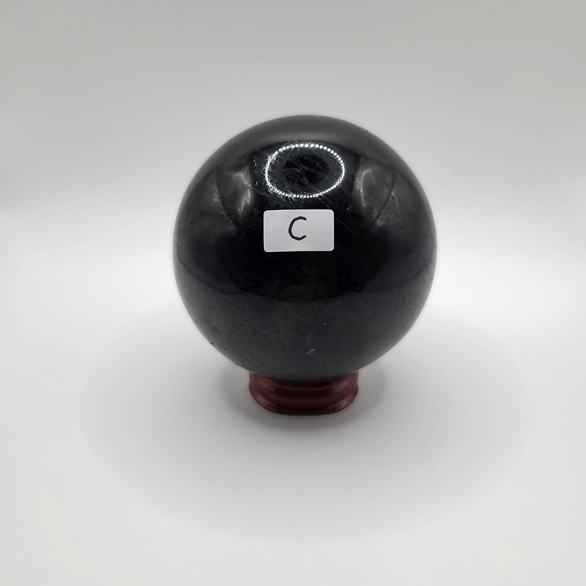 Black Tourmaline Sphere • 72.3mm (stand incl.)