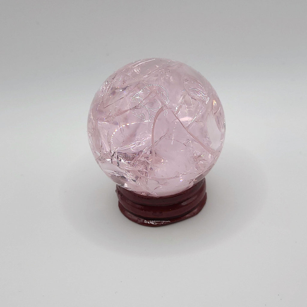 Pink Crackle Quartz Sphere