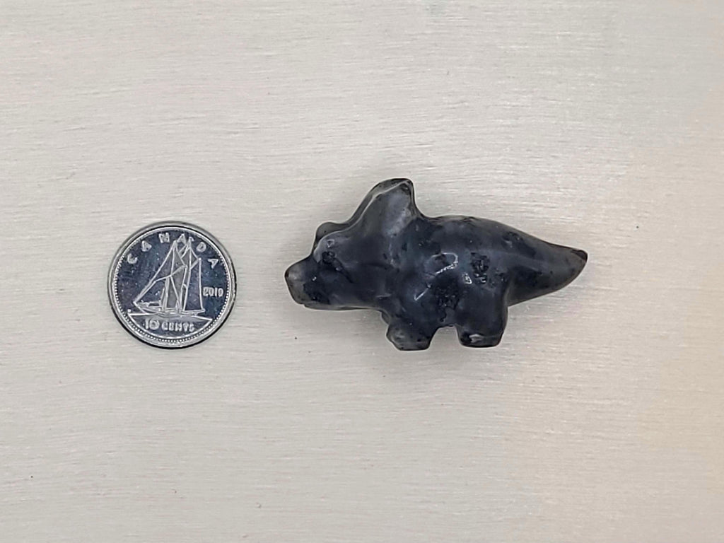 Mini Crystal Triceratops Carving