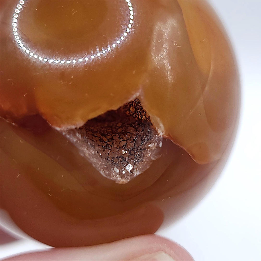 Polished Carnelian Sphere: Sacral Chakra Healing Crystal, Witchy Decor