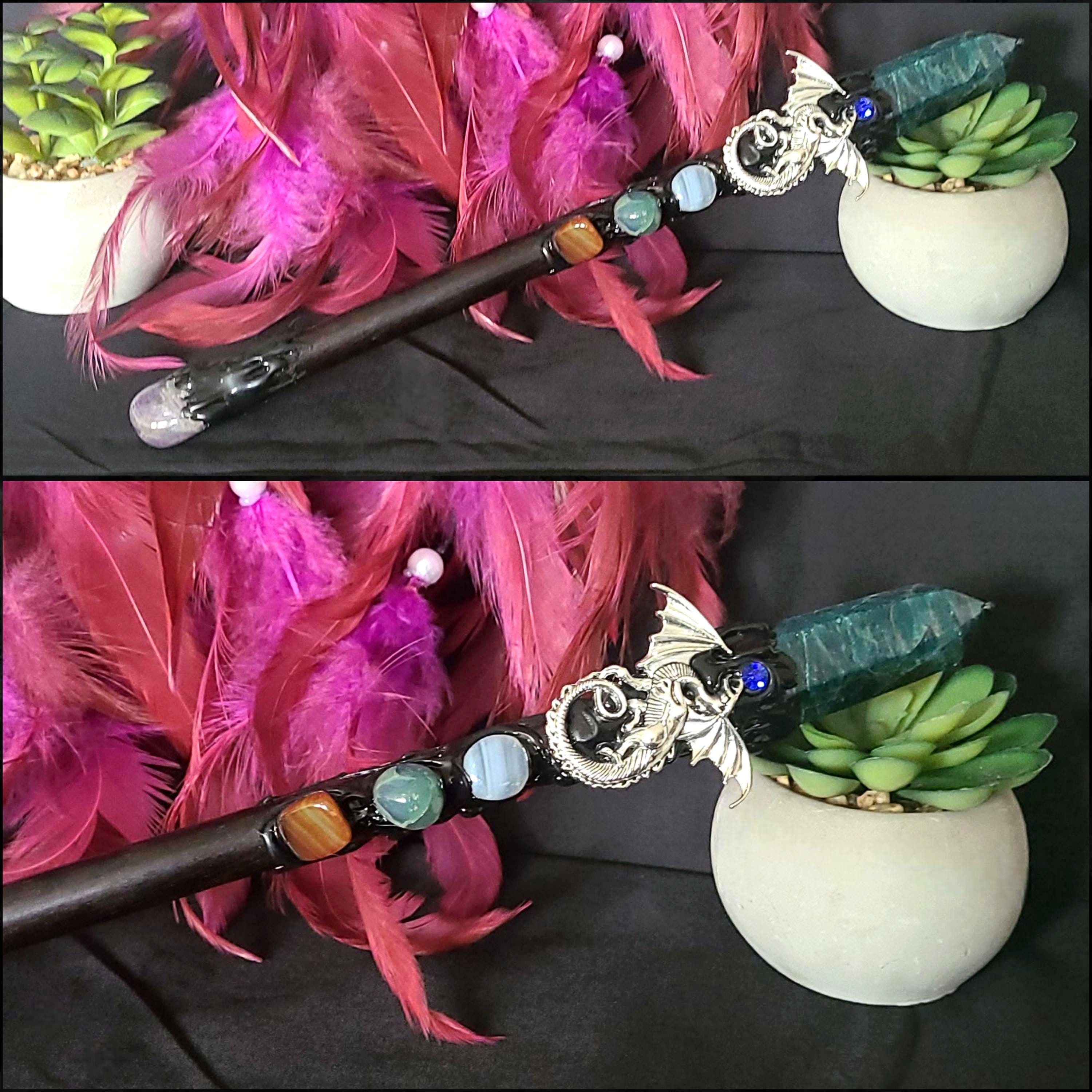 Crystal Wand | Amethyst, Apatite & Citrine Wands | Ritual Wand for Clarity, Motivation and Abundance