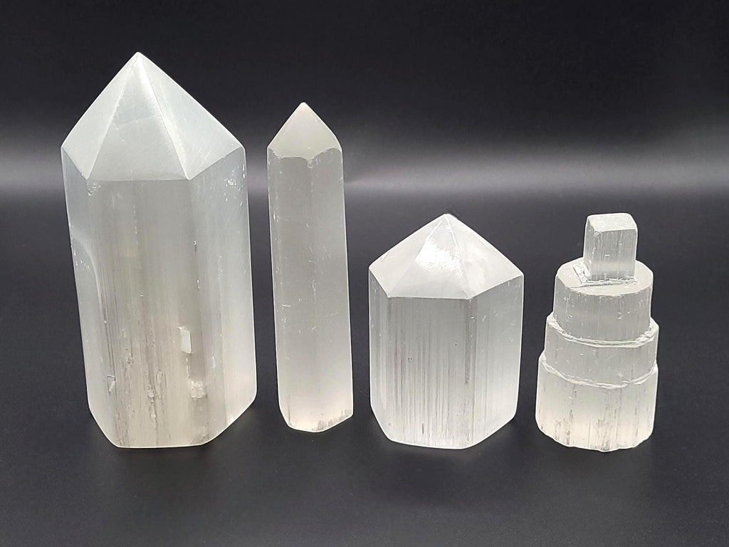 Selenite Crystal Towers for Purification and Protection