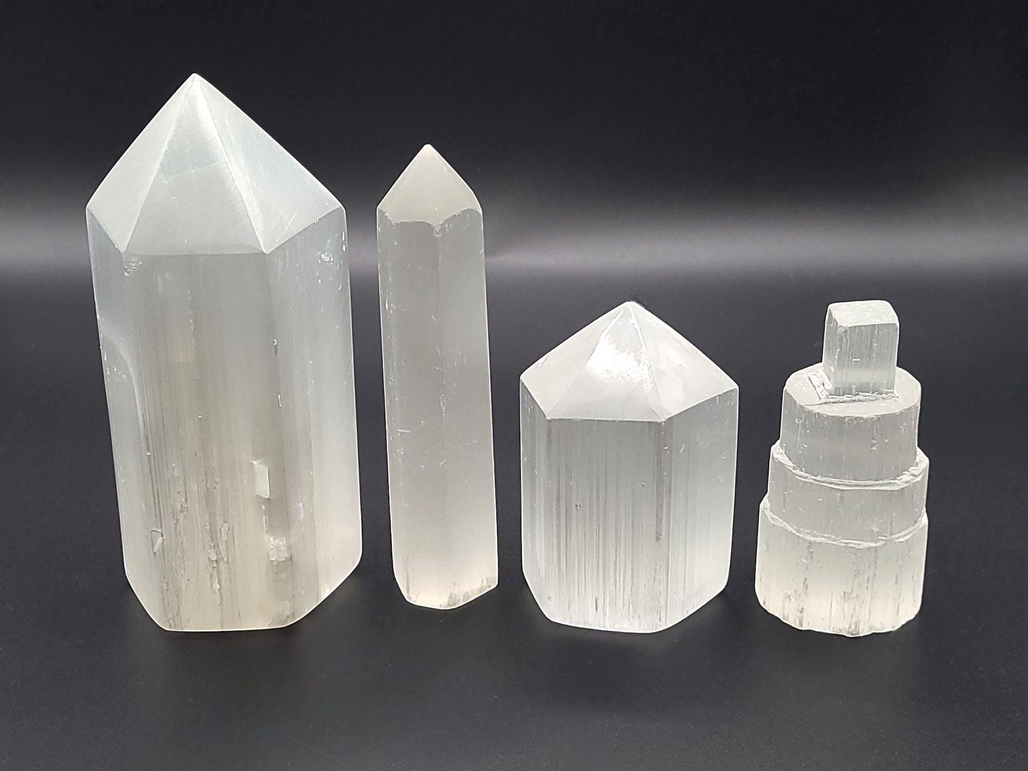 Selenite Crystal Towers for Purification and Protection