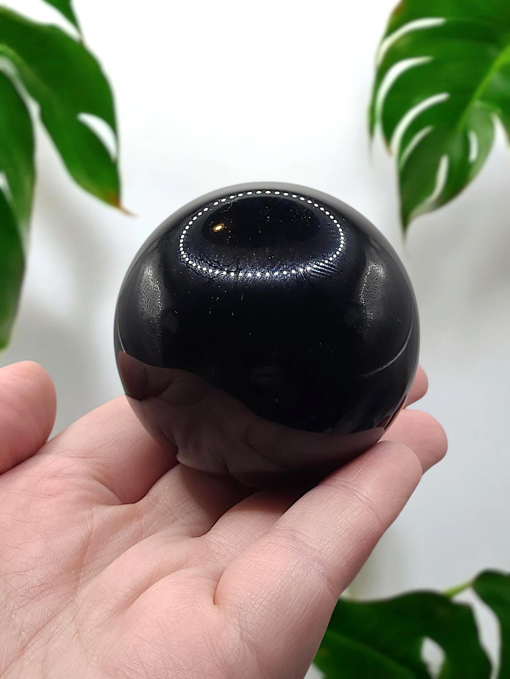 Black Tourmaline Sphere • 72.3mm (stand incl.)