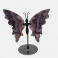 Chevron Amethyst Butterfly Wings with Stand