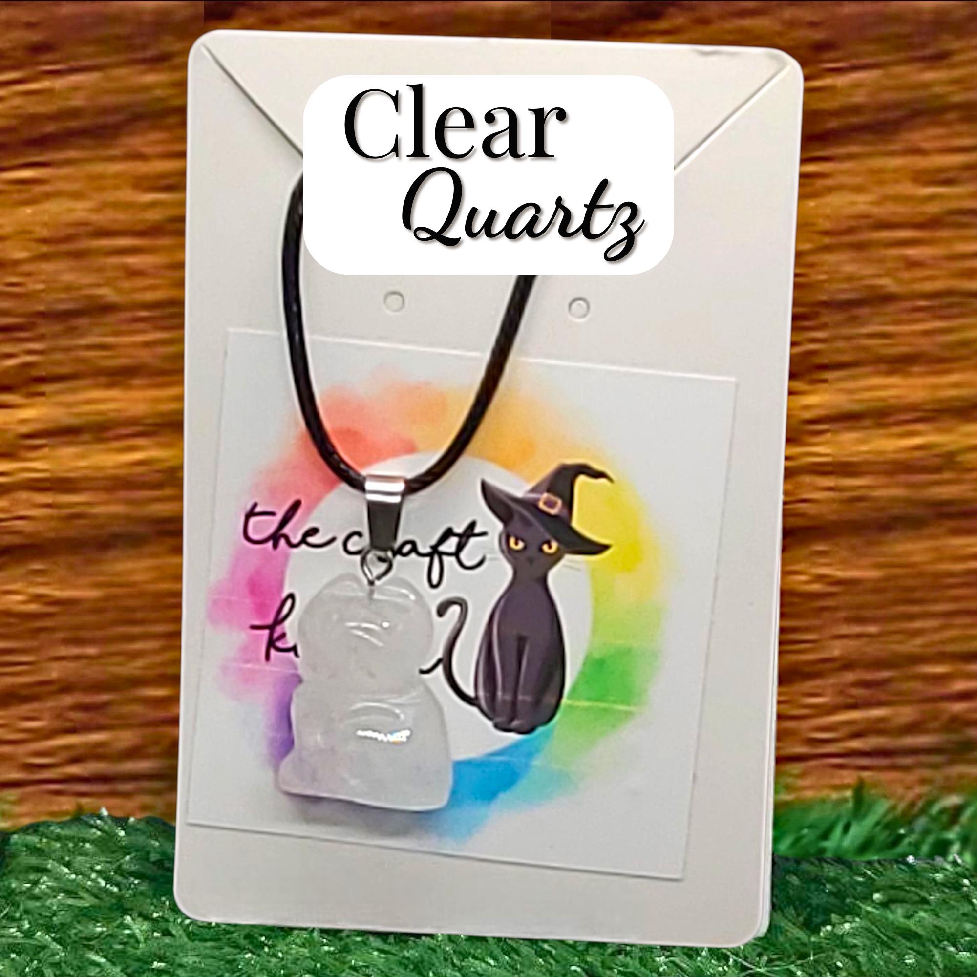 Collier chat en cristal : Cordon noir ajustable, charme de sorcière, cadeau pour amoureuse des chats