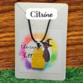 Crystal Cat Necklace: Adjustable Black Cord, Witchy Charm, Cat-lover gift