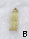 Citrine Tower: Natural Yellow Crystal Point with Rainbow Inclusions