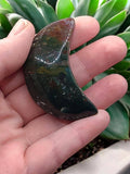 Ocean Jasper Crescent Moon  Crystal Moon Decor, Emotional Healing, Heart Chakra Gift