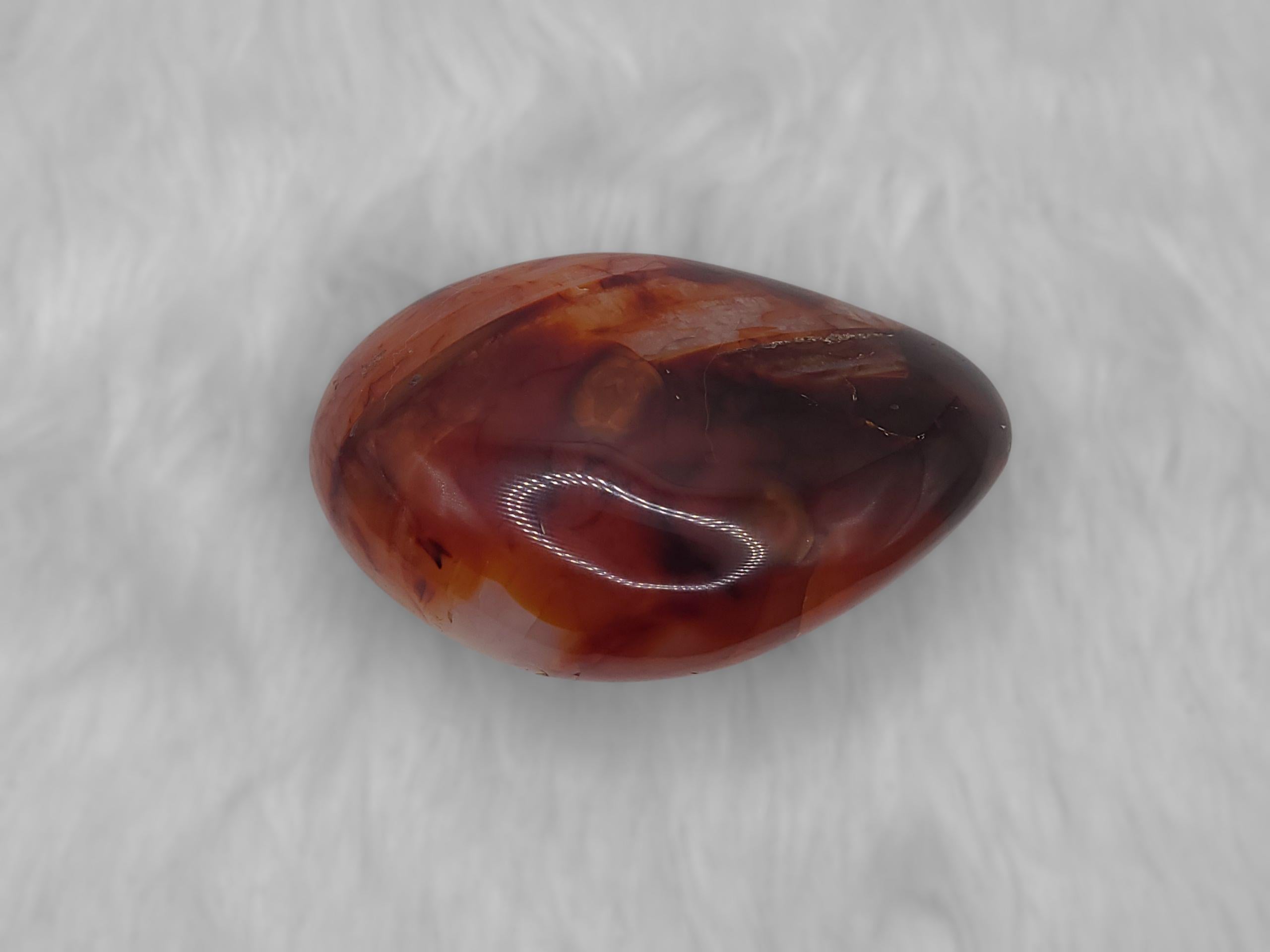 Polished Carnelian Palm Stone: Orange Crystal for Confidence and Motivation, Root Chakra Crystal