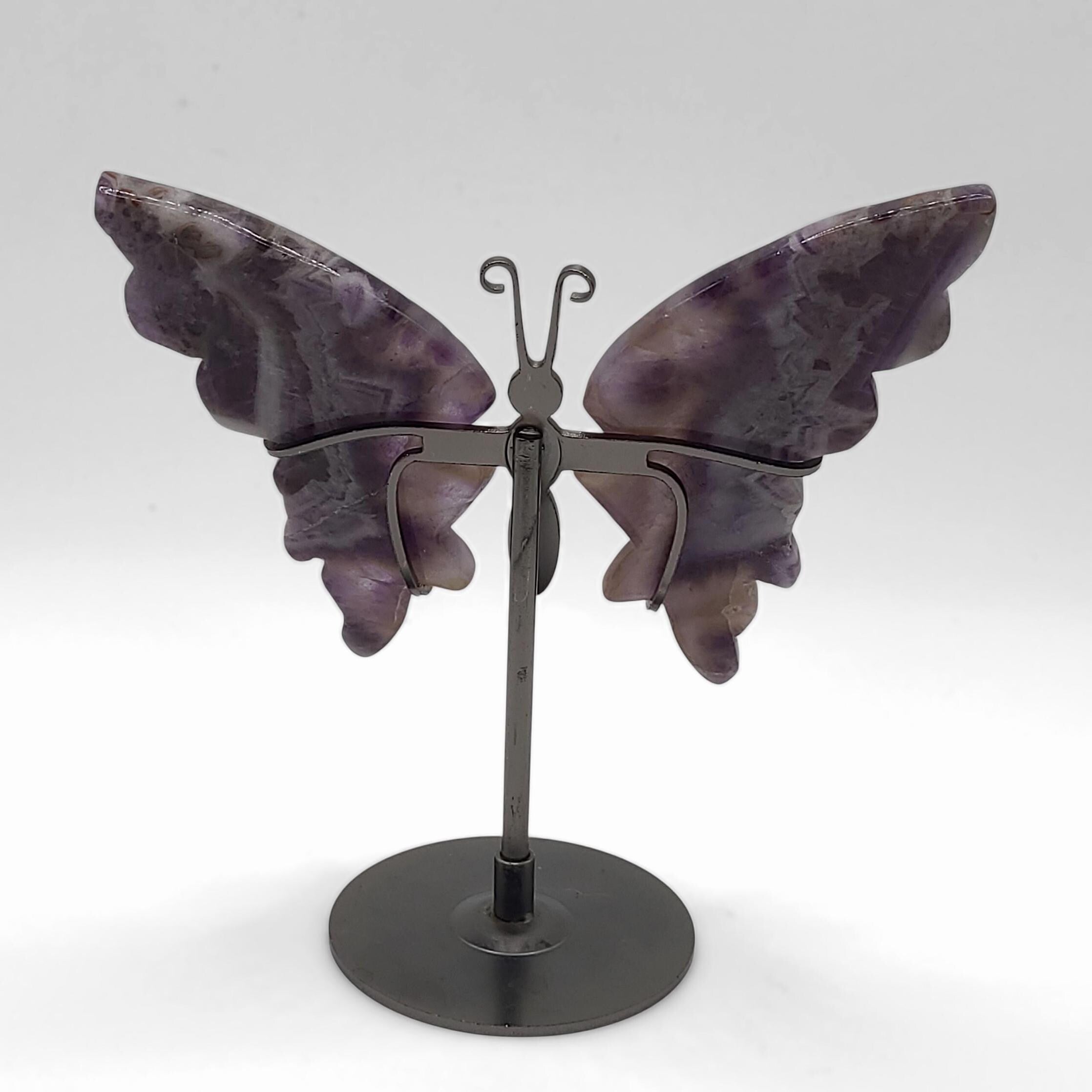 Chevron Amethyst Butterfly Wings with Stand