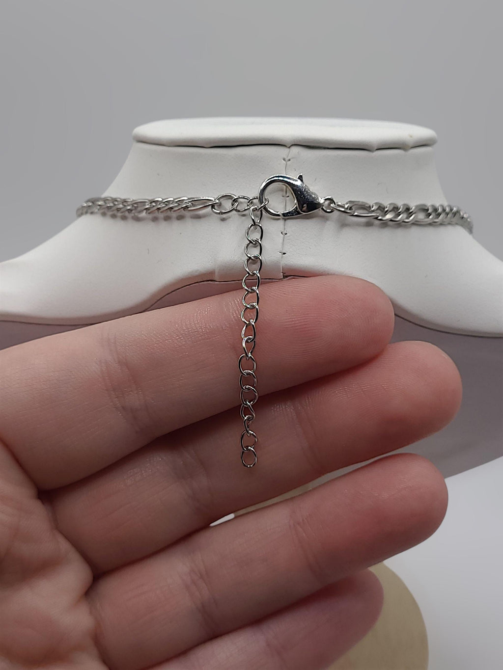 Dragonclaw Charm Necklace - Crystal Ball Necklace - stainless steel chain  Gemstone sphere held by claw