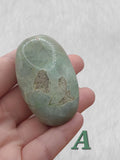 Green Moonstone Palm Stone: Polished Crystal for Emotional Healing